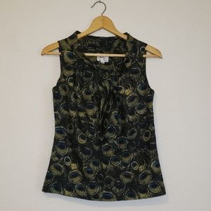 VTG Milly of New York  Silk Peacock Blouse